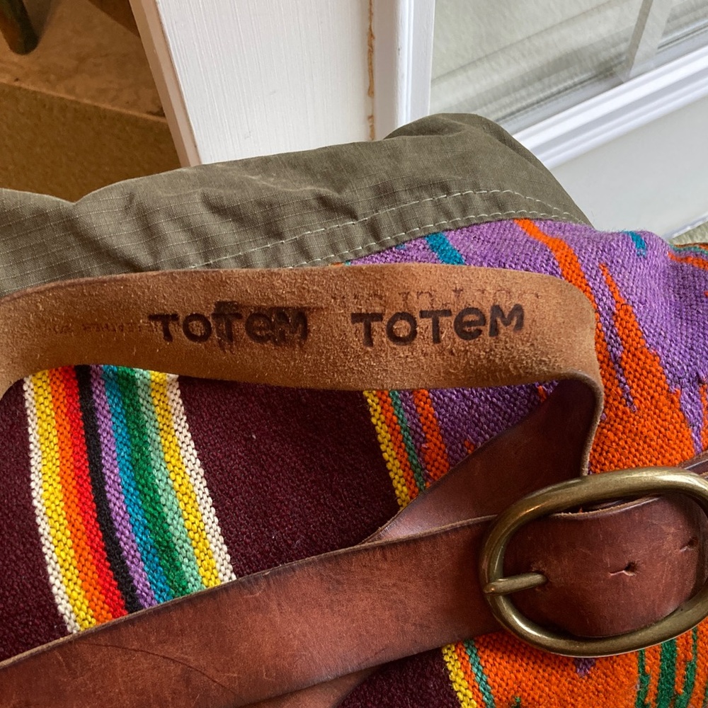 LAST CALL!! TOTEM SALVAGED Large Hobo Crossbody Serape and Canvas Bag - EUC - Picture 3 of 11